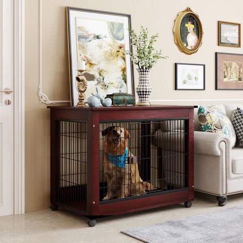 39” length furniture style pet dog crate cage end table