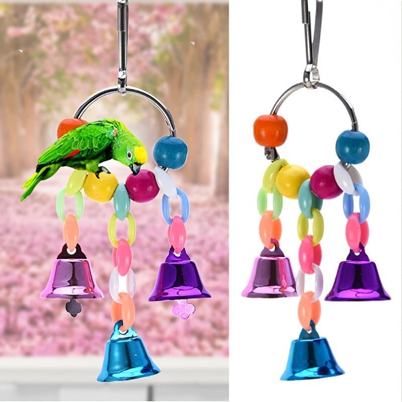 Hanging Parrot Play Toy with Bell