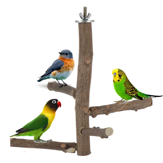 Wooden Hanging Bird Perch