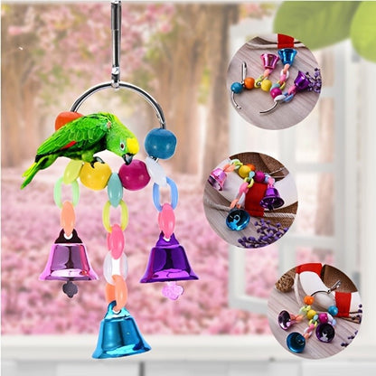 Hanging Parrot Play Toy with Bell